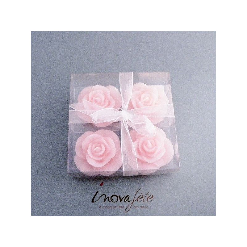 Bougies roses /4 Bougies roses /4