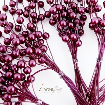 Tige de mini perles violette /16 - Label Fête