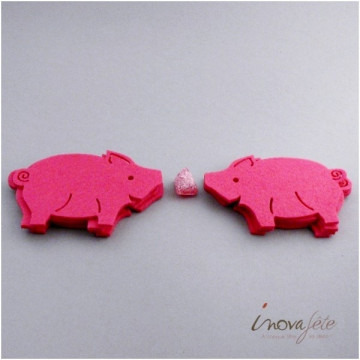 Cochon en feutre rose /8 - Label Fête