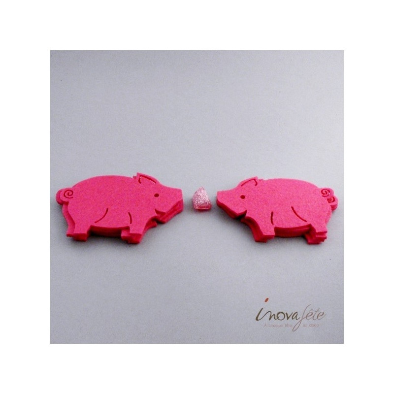 Cochon en feutre rose /8 - Label Fête