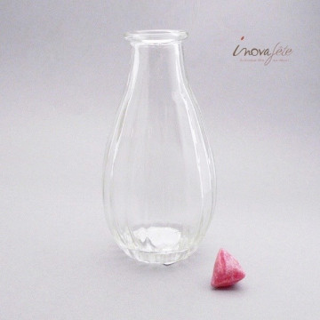 Petite bouteille vase transparente - Label Fête