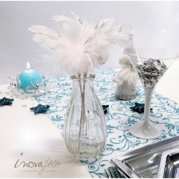 Petite bouteille vase transparente - Label Fête