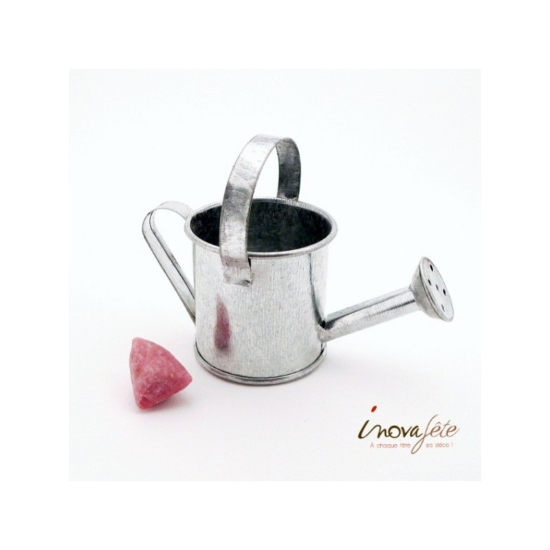 Arrosoir métal effet zinc, un original contenant dragées baptême Arrosoir métal effet zinc, un original contenant dragées baptême
