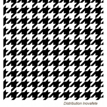 Serviettes papier pied de poule noir & blanc 33x33 cm - Label Fête