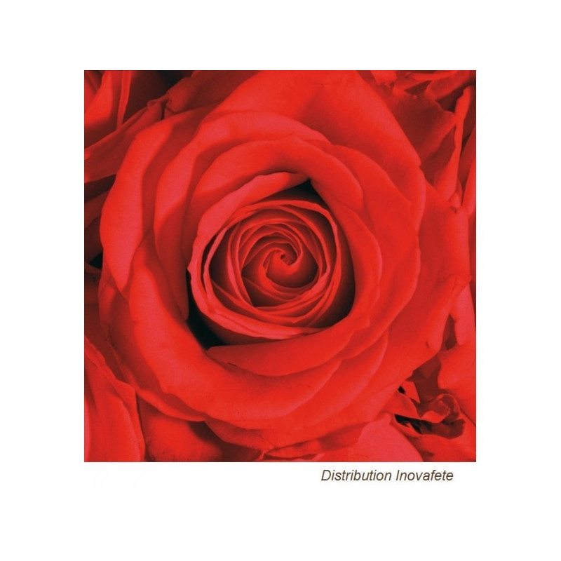 Serviettes papier Rose Rouge 33x33 cm Serviettes papier Rose Rouge 33x33 cm
