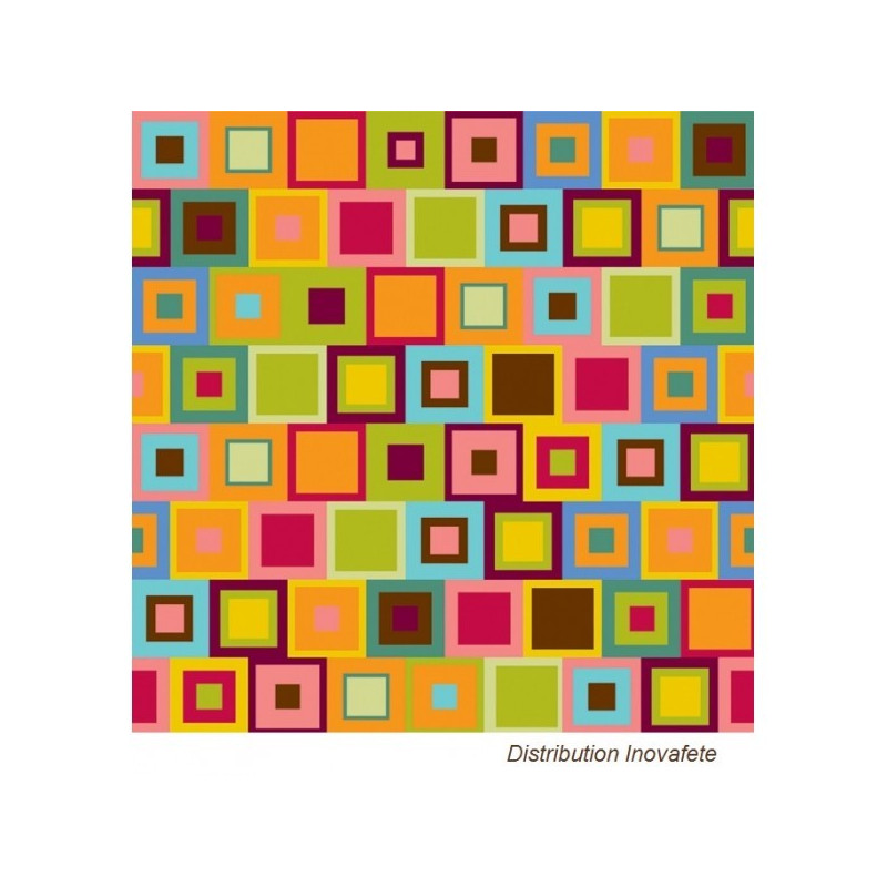 Serviettes papier décor Disco 33x33 cm Serviettes papier décor Disco 33x33 cm
