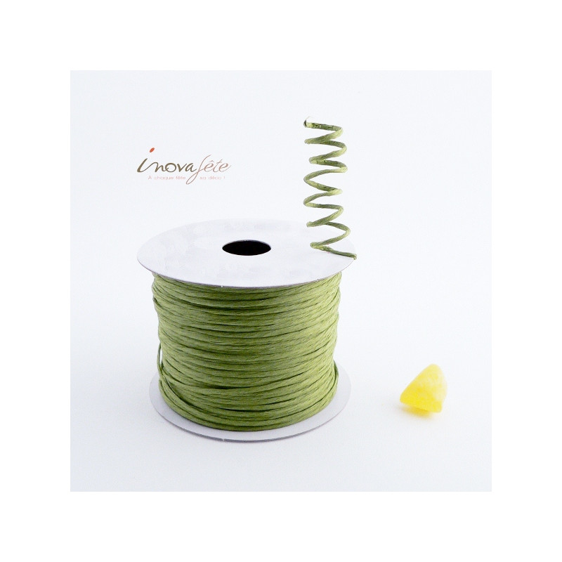 Fil tourbillon cordon rigide vert olive