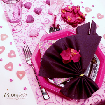 Décoration Coeur rose Label Fête