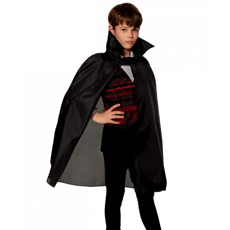 Cape noire enfant sorcier sorcière Label fête Hillion 96924