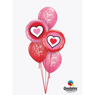 Ballon rond motif Coeur Qualatex 78545
