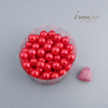 Perle boule rouge Label Fête Hillion