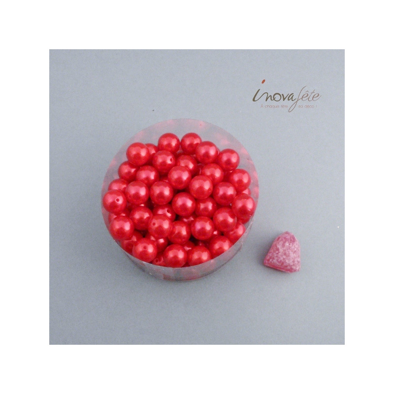 Perle boule rouge Label Fête Hillion