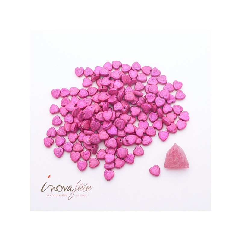 Mini Perle coeur rose fuchsia Label Fête Hillion