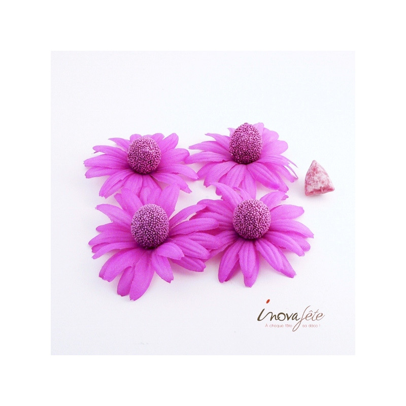 Déco tête de Gerbera violet Label fête