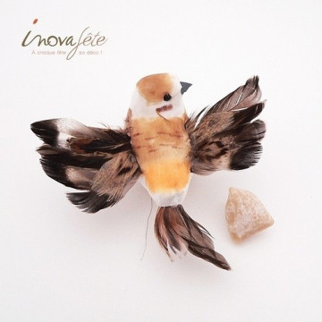 Oiseau orange chocolat /6 - Label Fête