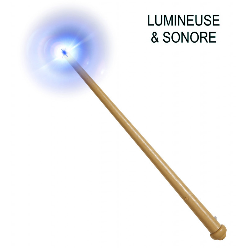 Baguette magique sonore et lumineuse sorcier & sorcière Label Fête Hillion