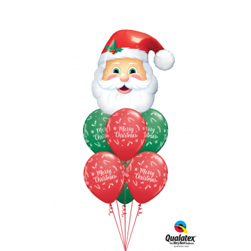 Grand Ballon Tête de Père Noël - Label Fête