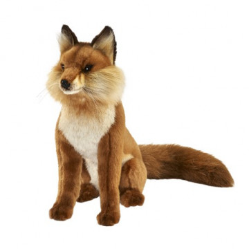 Peluche Renard Roux Assis