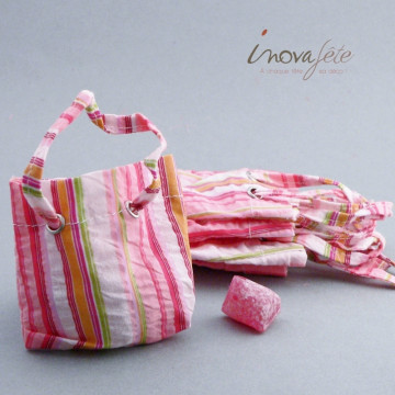 Sac rayé rose /5 - Label Fête