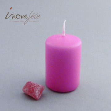 Bougie cylindrique fuchsia - Label Fête