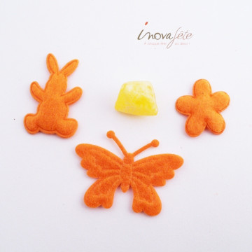 Assortiment de papillon, lapin et fleur orange /24 - Label Fête