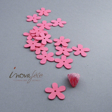 Petite fleur rose en bois /16 - Label Fête