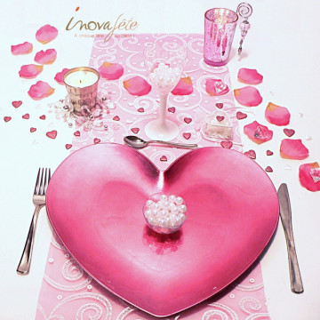 Photophore rose avec anse et perles - Label Fête