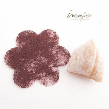 Fleur chocolat polytulle /240 - Label Fête