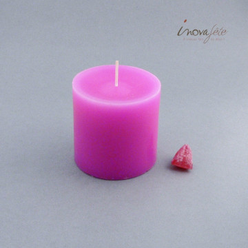 Bougie cylindrique rose fuchsia - Label Fête