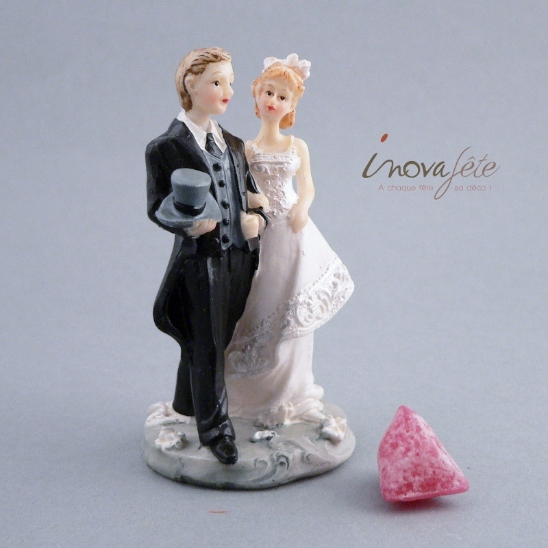 Sujet pour décoration gâteau, couple de mariés - Label Fête