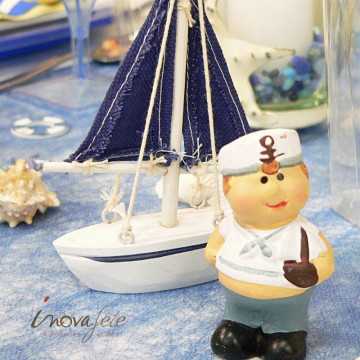 Couple de Petits marins en terre cuite - Label Fête