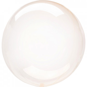 Ballon Bulle orange corail transparent Amscan® - Label Fête