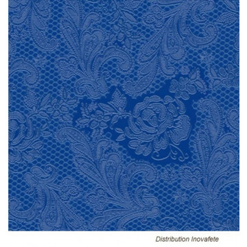 Serviettes papier décor bleu 33x33 cm - Label Fête