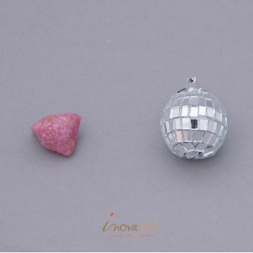 Mini boule disco argent /12 - Label Fête