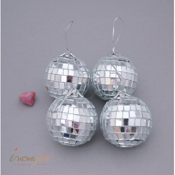 Boule disco argent /4 - Label Fête