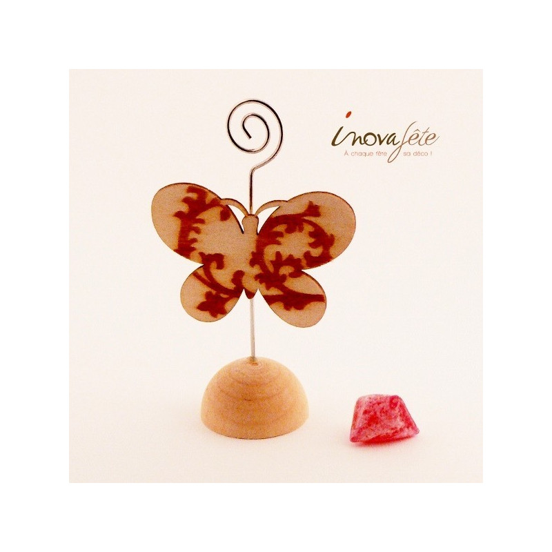 Porte carte papillon, pour un marque place original Porte carte papillon, pour un marque place original