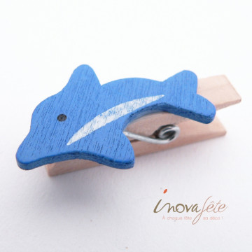 Pince dauphin bleu /12 - Label Fête