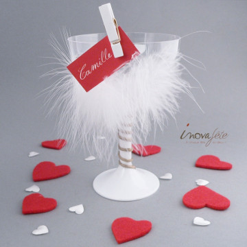 Mini coeur satin blanc /750 - Label Fête