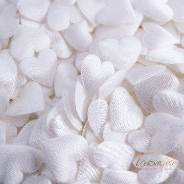 Mini coeur satin blanc /750 - Label Fête