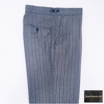 Pantalon de jaquette rayé gris - Label Fête