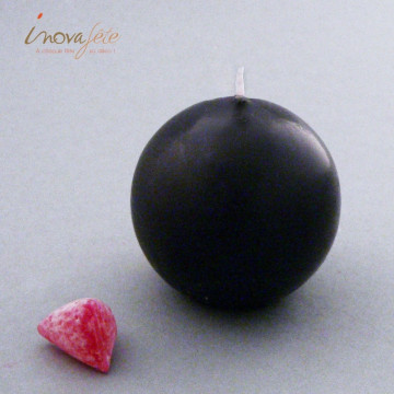 Bougie boule noire 6cm - Label Fête