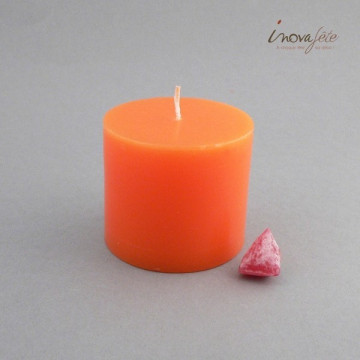 Bougie cylindrique orange