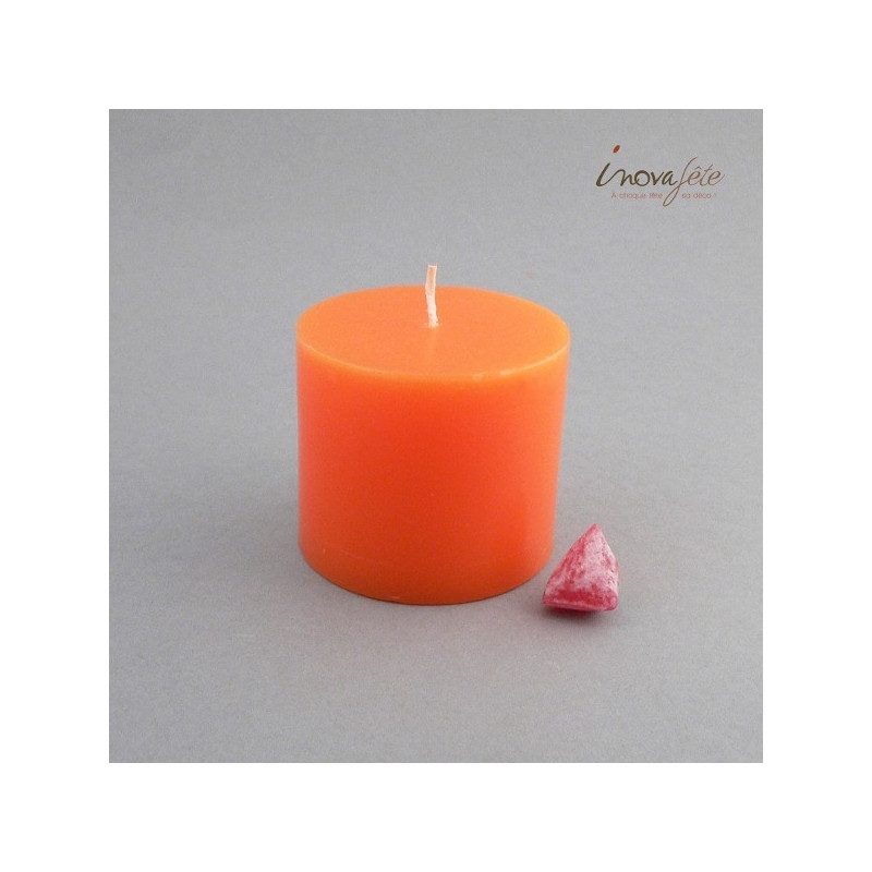 Bougie cylindrique orange