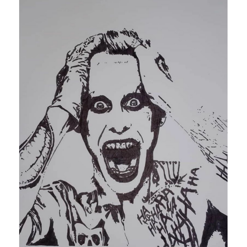 dessin portrait The Joker par ptite-lu-heure