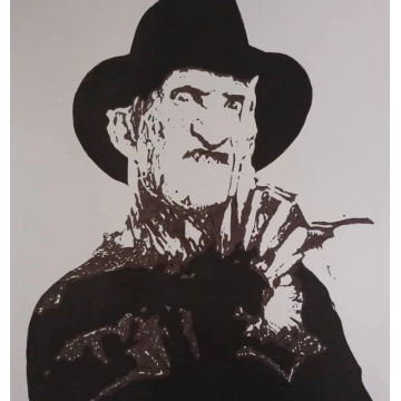 dessin portrait Freddy Krueger par ptite-lu-heure