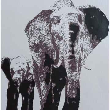 Dessin Illustration Elephants par ptite-lu-heure