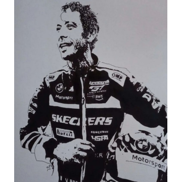 Dessin portrait Valentino Rossi par ptite-lu-heure