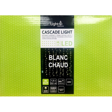 Rideau lumineux raccordable l.1.5 m x h.2,5 m - Label Fête Hillion