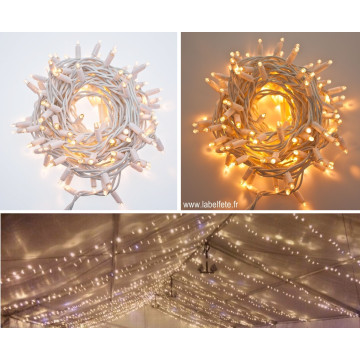 20 m guirlande Lumineuse blanc chaud - Label fête Hillion