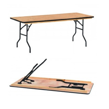 Table rectangulaire pliante 6-8 pers pour réception  usage Professionnelle - Label Fête Hillion